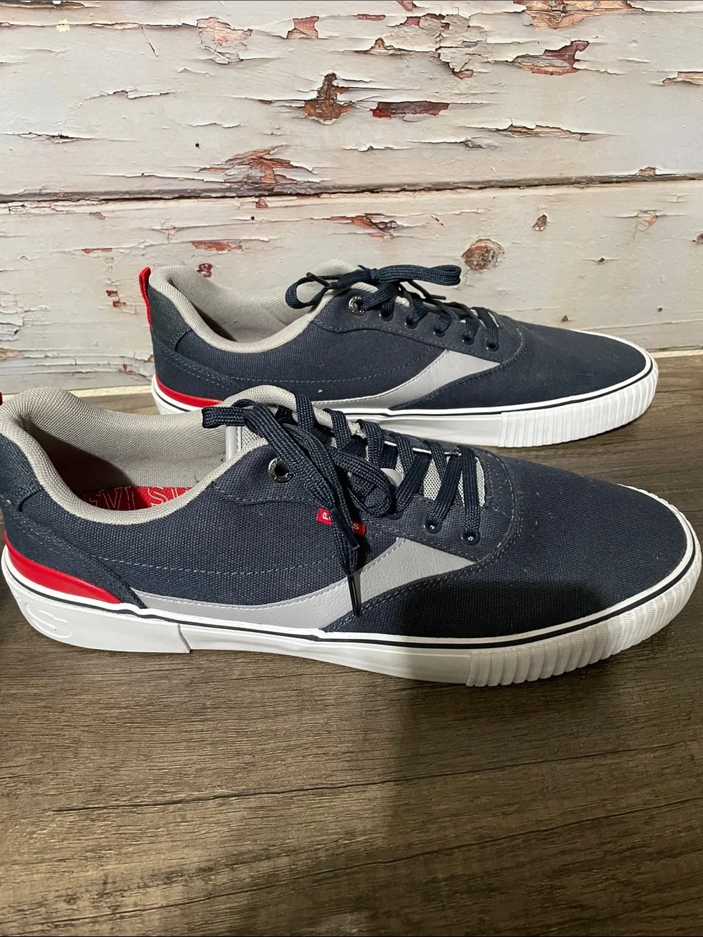 Levi's Men's Navy and gray Low-Top Canvas Sneakers